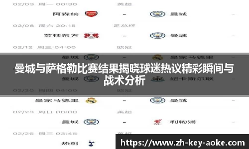 曼城与萨格勒比赛结果揭晓球迷热议精彩瞬间与战术分析